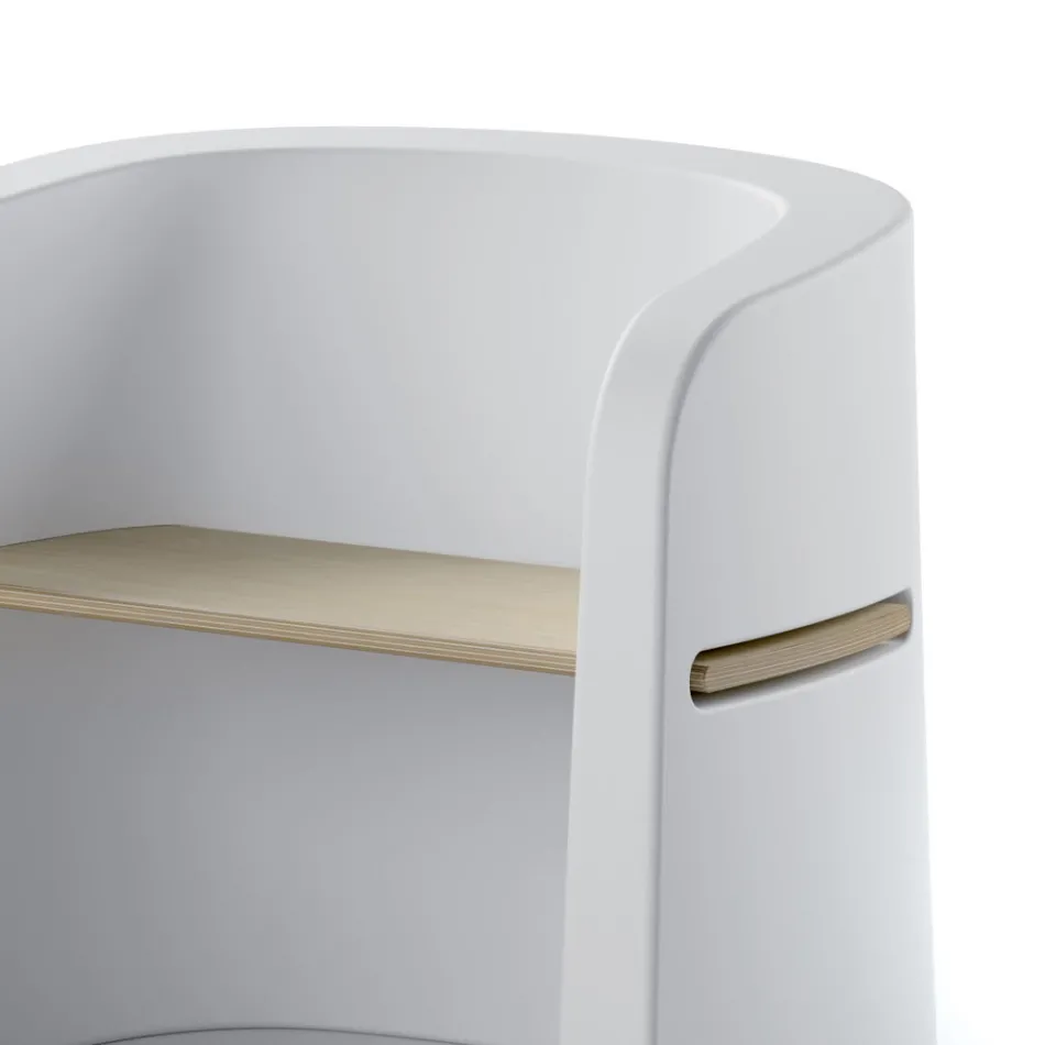 Garden Bench in Polyethylene and Birch Wood Made in Italy - Talula Viadurini