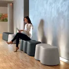 Wavy Indoor Bench in Colored Polyethylene Made in Italy - Marion Viadurini