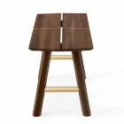 Modern Design Bench in Ash Wood with Veneered Seat - Andria Viadurini