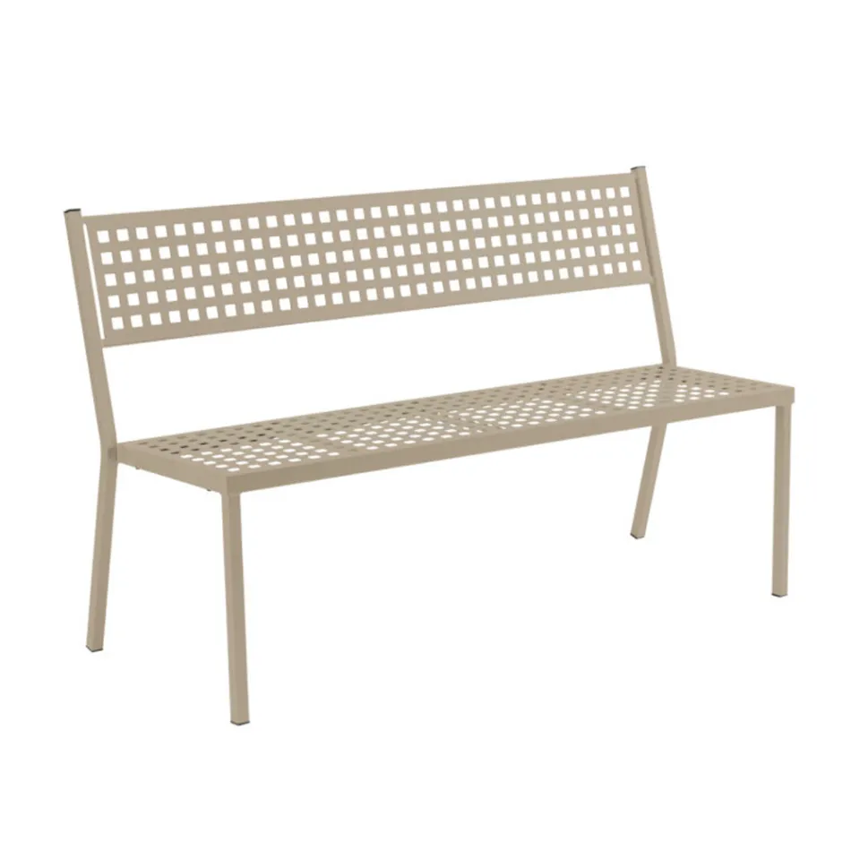 Stackable Garden Bench in Galvanized Steel Made in Italy - Aberdeen Viadurini