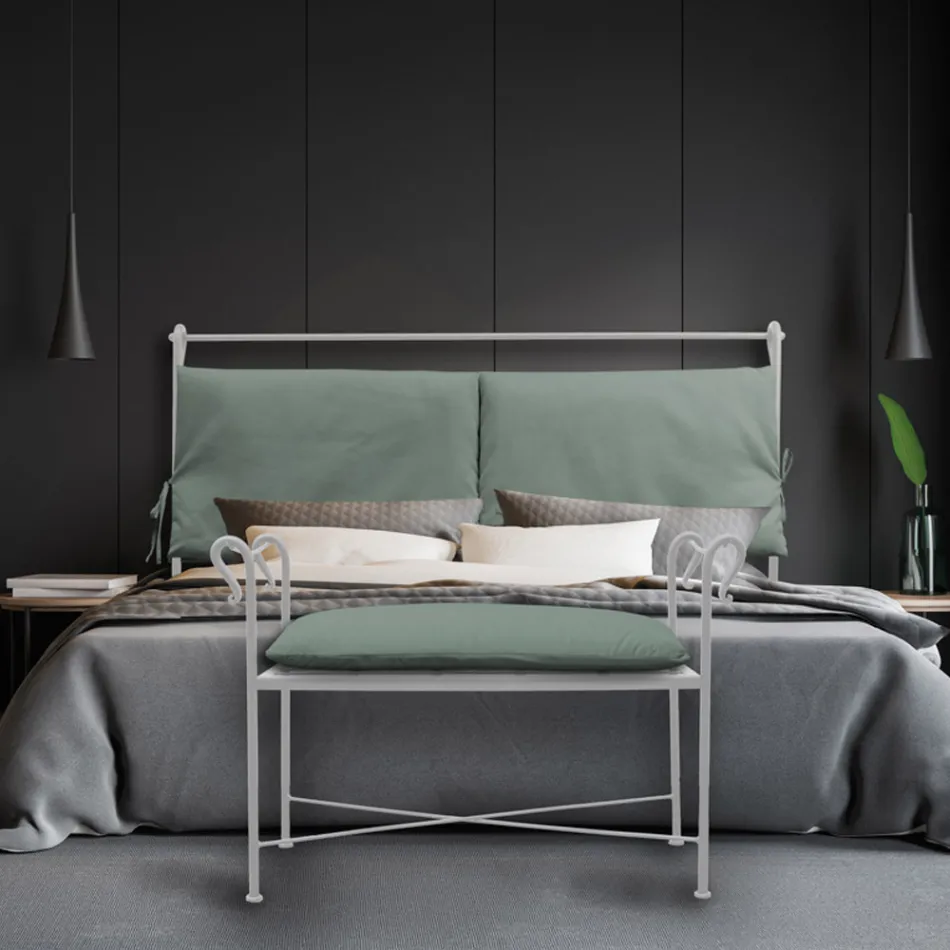 Tubular Iron Bench in Different Finishes Made in Italy - Prague Viadurini