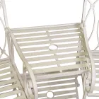 2 Seater Bench with Metal Table and Umbrella Stand - Glue Viadurini