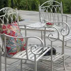 2 Seater Bench with Metal Table and Umbrella Stand - Glue Viadurini