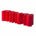 Colorful design bench Slide Love modern made in Italy Viadurini