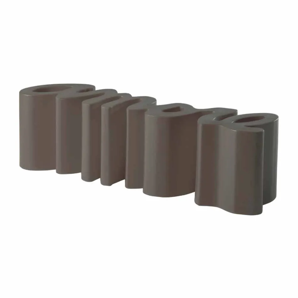 Colorful design bench Slide Love modern made in Italy Viadurini