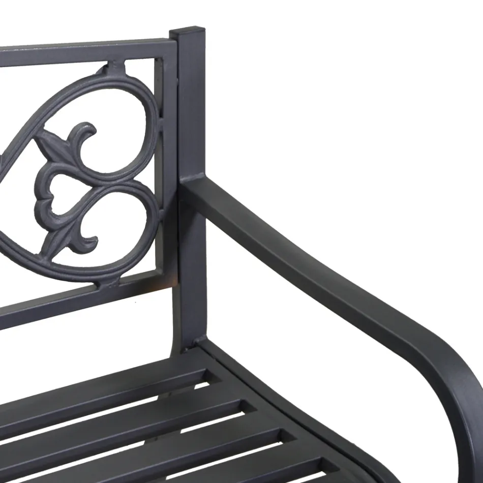 Garden Bench Made of Metal with Different Finishes - Stapler Viadurini