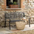 Garden Bench Made of Metal with Different Finishes - Stapler Viadurini