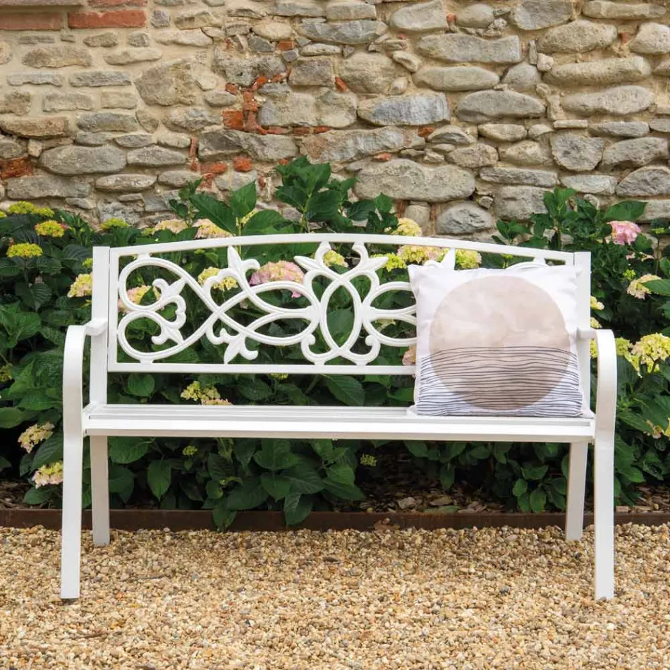 Garden Bench Made of Metal with Different Finishes - Stapler Viadurini