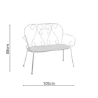 Garden Bench Made Entirely of Metal - Archive Viadurini