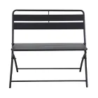 Folding Garden Bench Made of Metal - Ribbon Viadurini