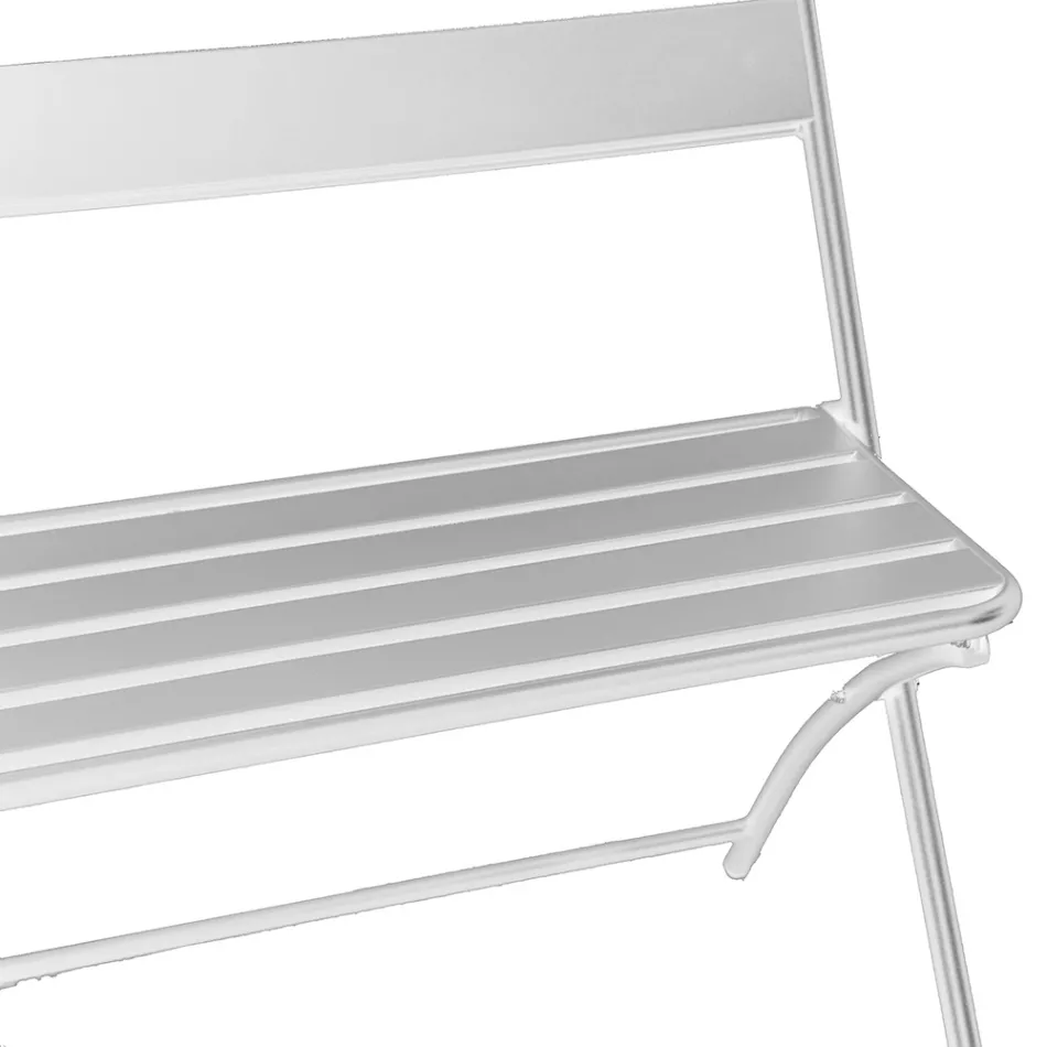 Folding Garden Bench Made of Metal - Ribbon Viadurini