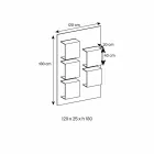 Wall Panel in Canaletto Walnut Wood and Glass Shelves 2 Sizes - Basil Viadurini