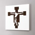 White Panel with Representation of the Crucifix Made in Italy - Airi