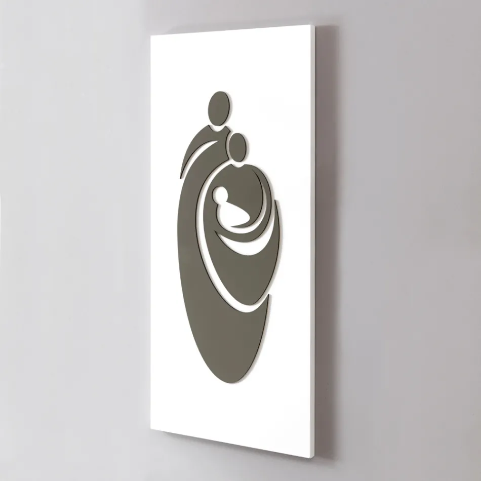 Panel Depicting the Laser Engraved Family Made in Italy - Chiaki Viadurini