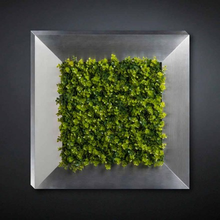 Decorative Metal Panel with Artificial Flowers Made in Italy - Fiorellino Viadurini