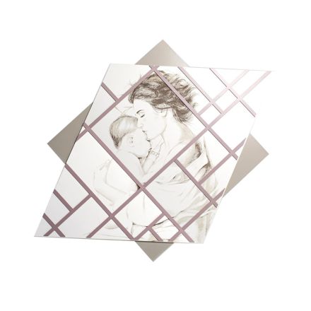 Laser Engraved Panel with Woman and Child Made in Italy - Harald Viadurini