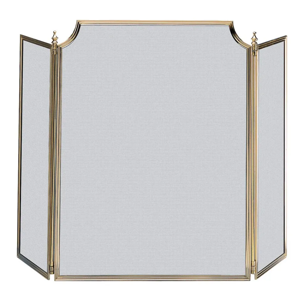 Spark Arrestor with Fine Black Mesh and Brass Made in Italy - Whale Viadurini