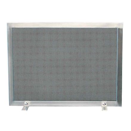 Spark Arrestor with Black Mesh and Rectangular Steel Made in Italy - Stone Viadurini