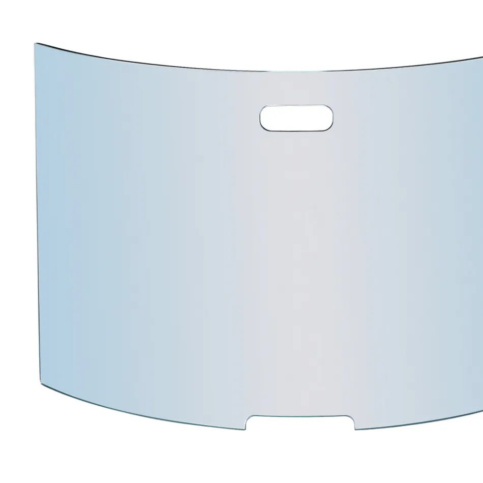 Curved Tempered Crystal Spark Arrester Made in Italy - Zafu Viadurini