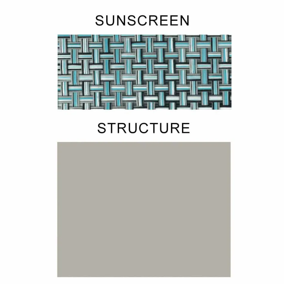 Fabric Parasol with Aluminum Structure - Emma Sunscreen by Varaschin Viadurini