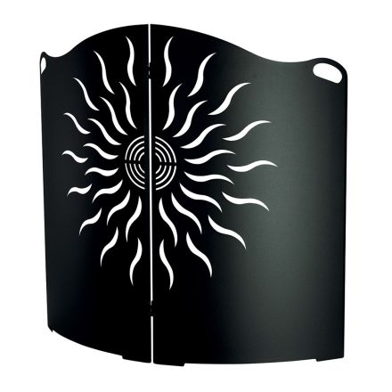 Curved Stove Guard with 2 Metal Doors Made in Italy - Duck Viadurini