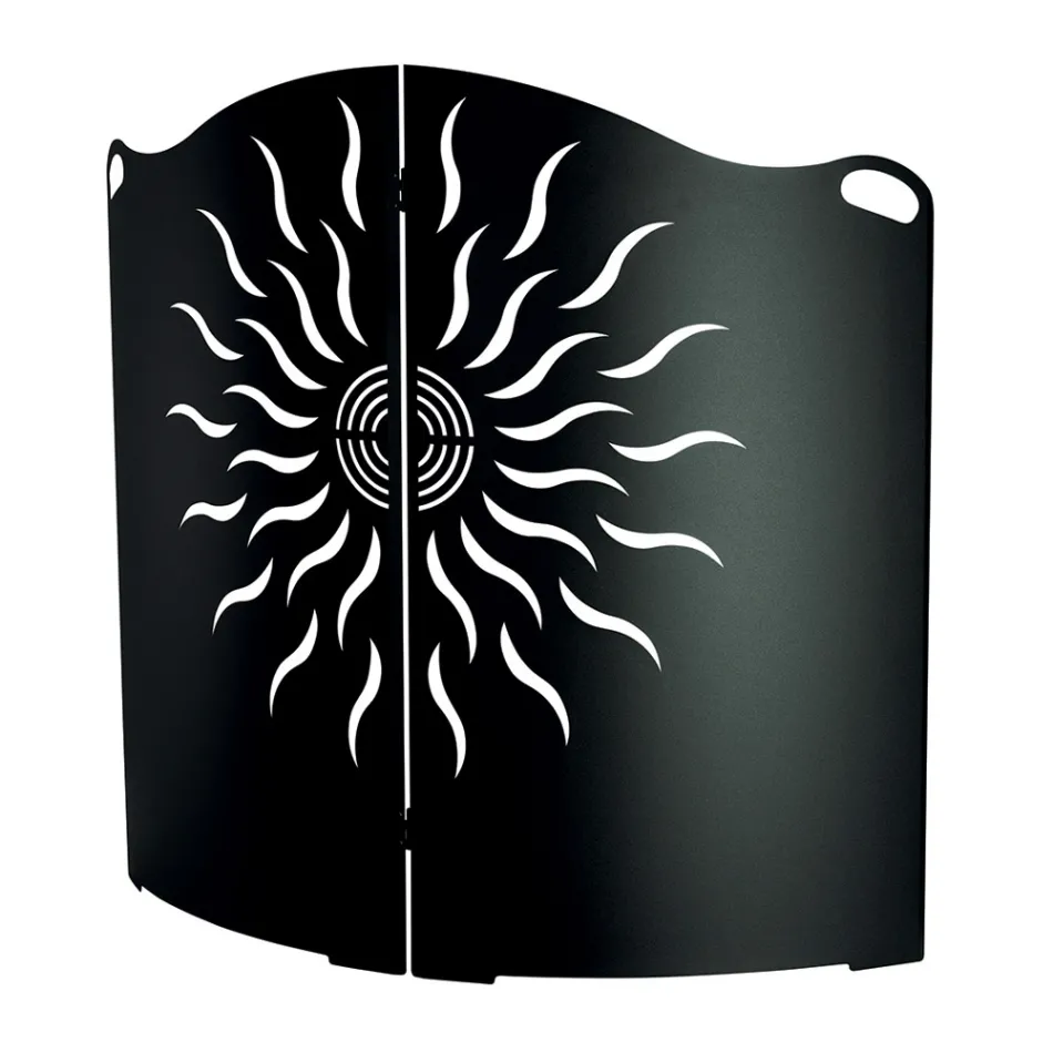 Curved Stove Guard with 2 Metal Doors Made in Italy - Duck Viadurini