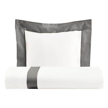 100% Cotton and 10% Cotton Satin Duvet Cover Set with 1 Pillow Case - Detail Viadurini
