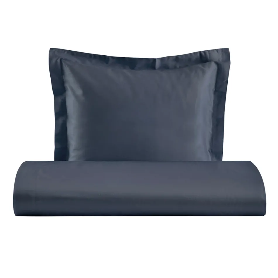 100% Cotton Satin Duvet Cover Set with 1 Pillowcase Made in Italy - Fluffy Viadurini