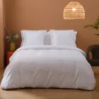100% Cotton Satin Duvet Cover Set with 2 Pillow Cases Made in Italy - Fluffy Viadurini