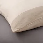 Duvet Cover Set in 90% Cotton and 10% Linen with 1 Pillow Case Made in Italy - Nestle Viadurini