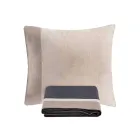 Duvet Cover Set in 90% Cotton and 10% Linen with 1 Pillow Case Made in Italy - Nestle Viadurini