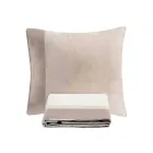 Duvet Cover Set in 90% Cotton and 10% Linen with 1 Pillow Case Made in Italy - Nestle Viadurini