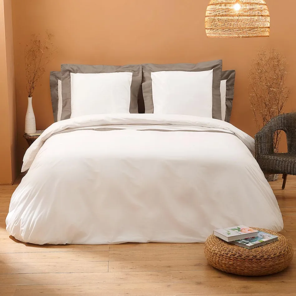King Size Duvet Cover Set in 100% Cotton and 10% Cotton Satin - Detail Viadurini