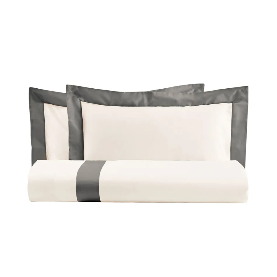 King Size Duvet Cover Set in 100% Cotton and 10% Cotton Satin - Detail Viadurini