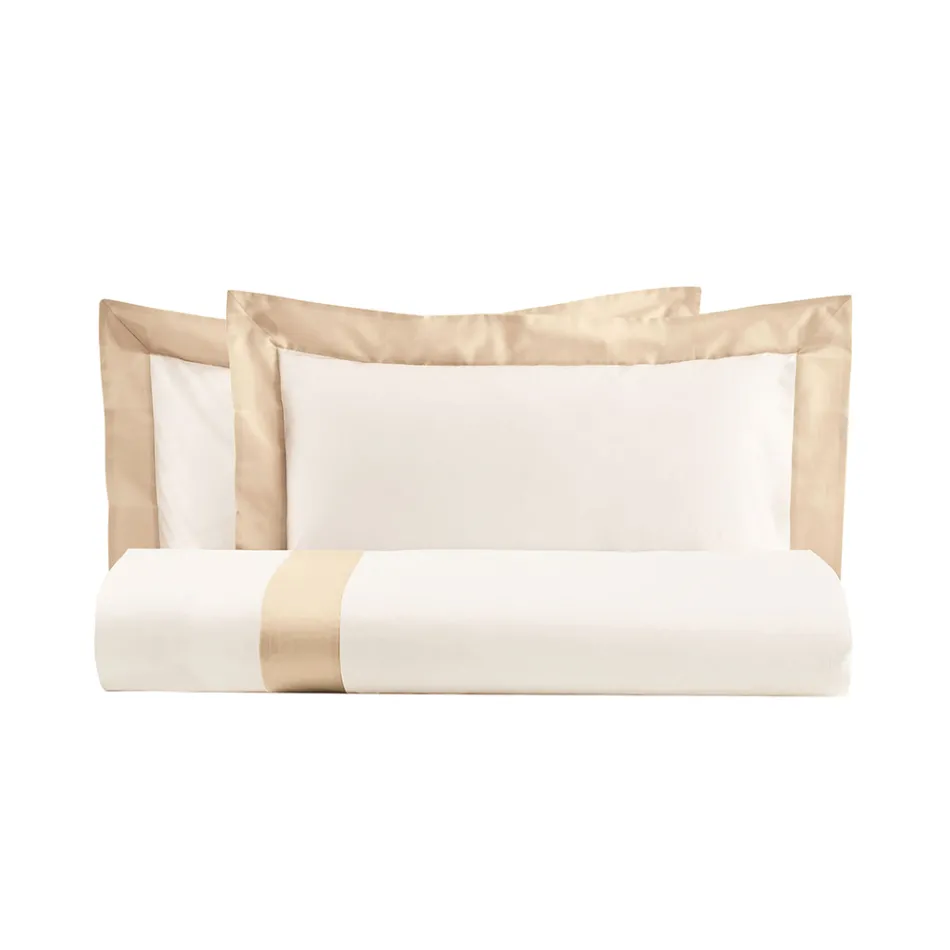 King Size Duvet Cover Set in 100% Cotton and 10% Cotton Satin - Detail Viadurini