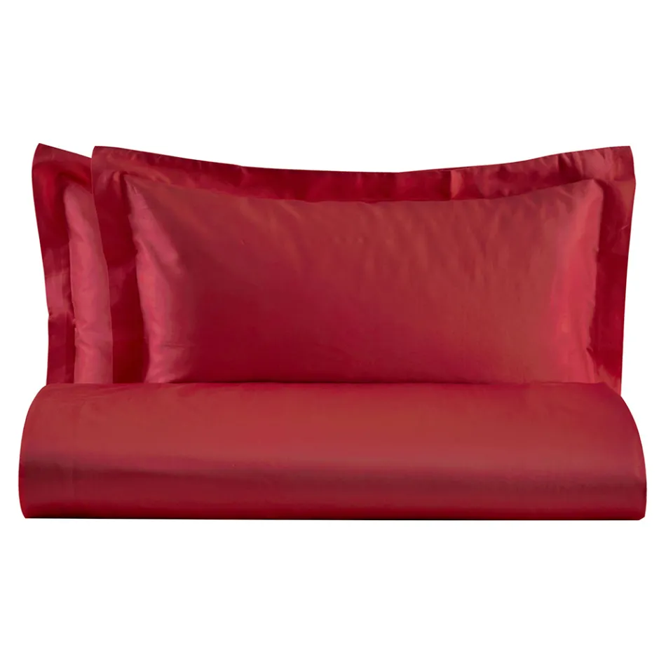 Double Duvet Cover Set in 100% Cotton Satin Made in Italy - Fluffy Viadurini