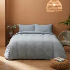 Single Duvet Cover Set in Pure Garment-Dyed Cotton with 1 Pillowcase - Delicacy Viadurini