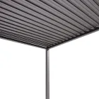 Anthracite Aluminum Pergola with Adjustable Roof - Vitta Viadurini