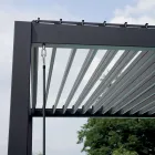 Aluminum Pergola with Adjustable Roof by Crank - Eolo Viadurini