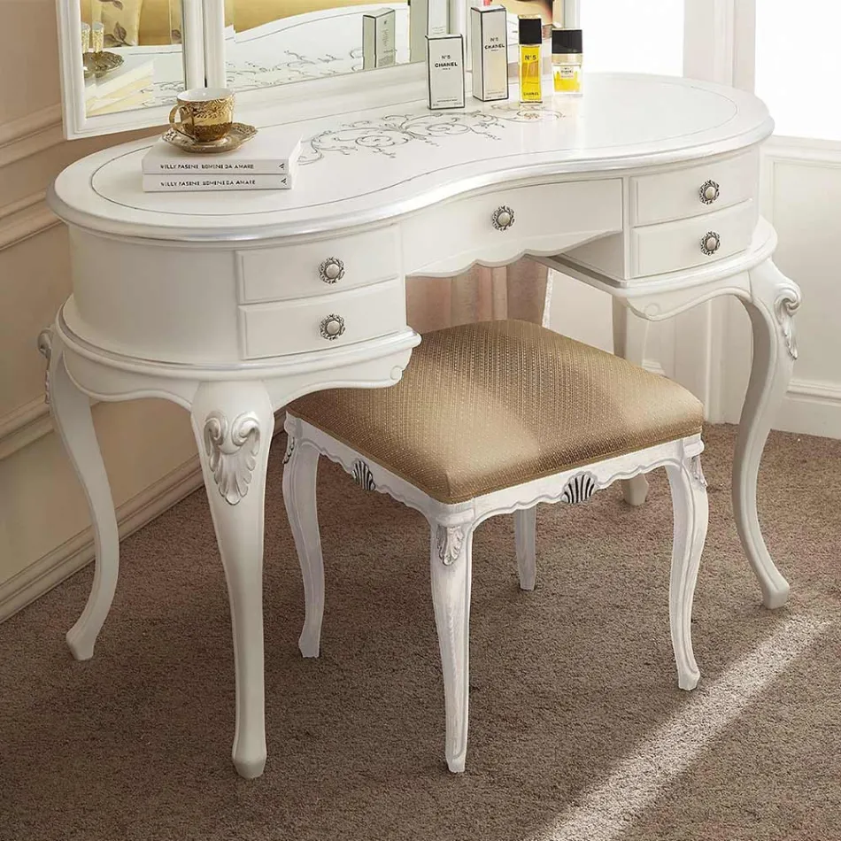 Classic Wooden Makeup Comb with Mirror Made in Italy - Cambrige Viadurini