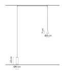 Wire Floor Lamp in Black Aluminum and Small Cone Minimal Design - Mercado Viadurini