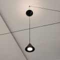 Floor Lamp in Black Aluminum and Double Cone Minimal Design - Mercado
