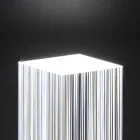 Led Floor Lamp in Satin Acrylic Crystal Triptych Design - Crystol Viadurini