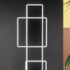 Design LED floor lamp in Gold or Silver Painted Metal - Formal Viadurini