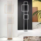 Design LED floor lamp in Gold or Silver Painted Metal - Formal Viadurini
