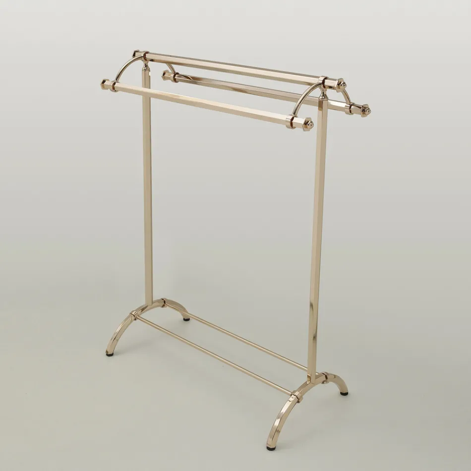 Vintage Brass Bathroom Towel Hanger Stand Made in Italy – Aristide Viadurini