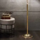 Classic Floor Lamp with Blown Glass Lampshade Floral Decorations - Bluminda Viadurini