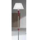 Classic Handmade Italian Glass and Metal Floor Lamp with Lampshade - Oliver Viadurini