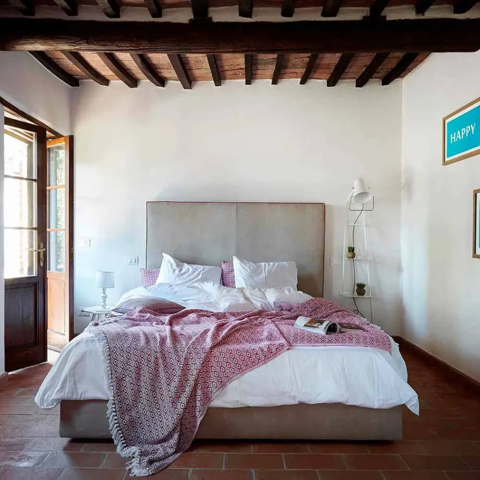 Living Room Floor Lamp in White or Matt Black Metal with Shelves - Butler Viadurini