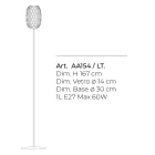 Floor Lamp in Cased or Transparent Glass Made in Italy - Sibilla Viadurini